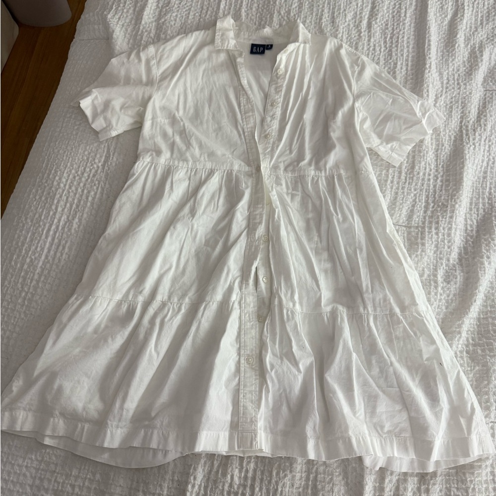 White Button-Down Dress